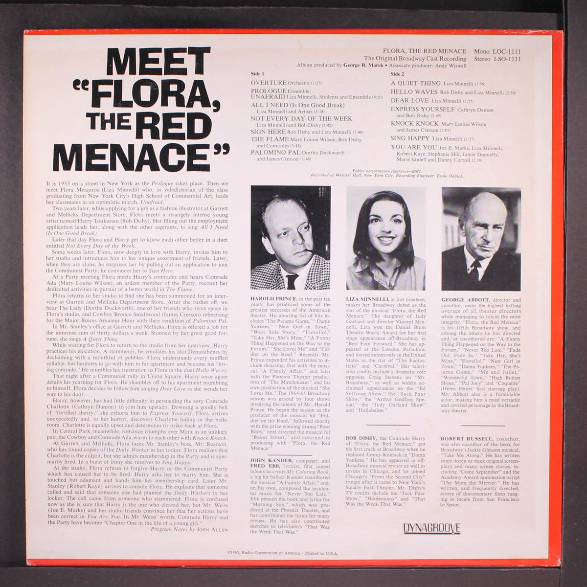 flora the red menace by ORIGINAL CAST
