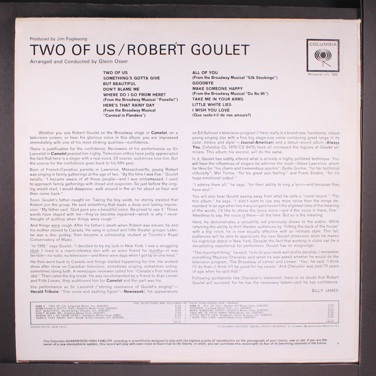 two of us by ROBERT GOULET