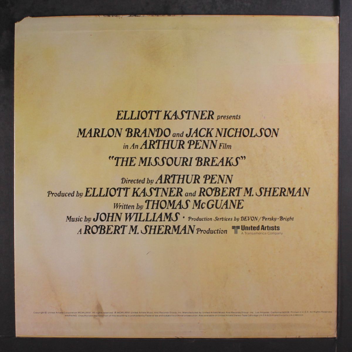 the missouri breaks by SOUNDTRACK