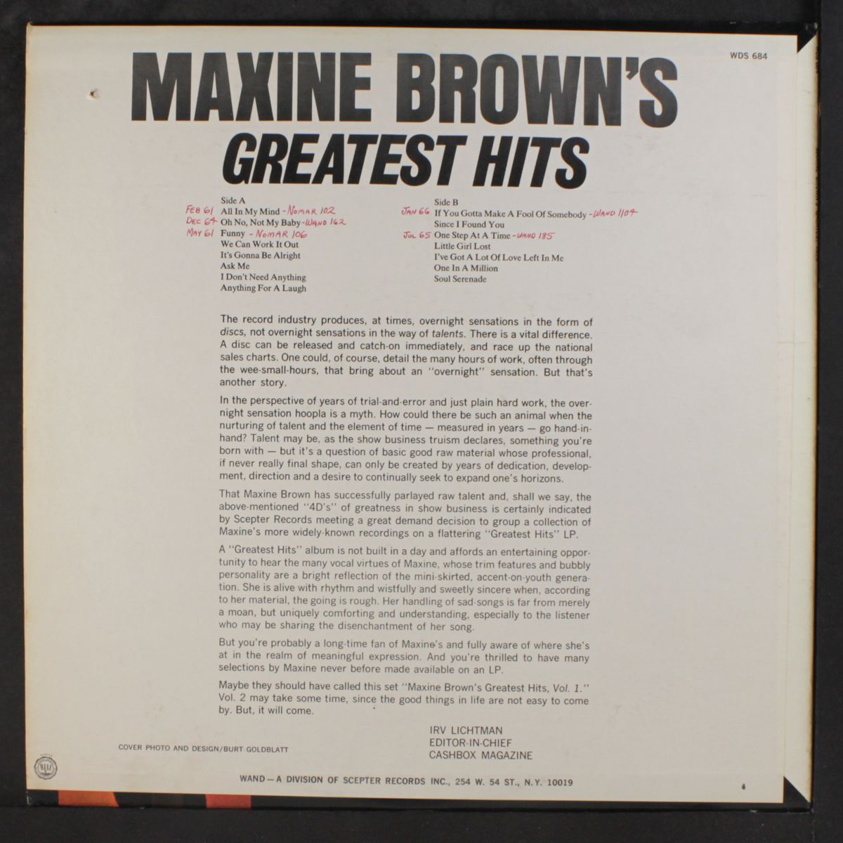 greatest hits by MAXINE BROWN