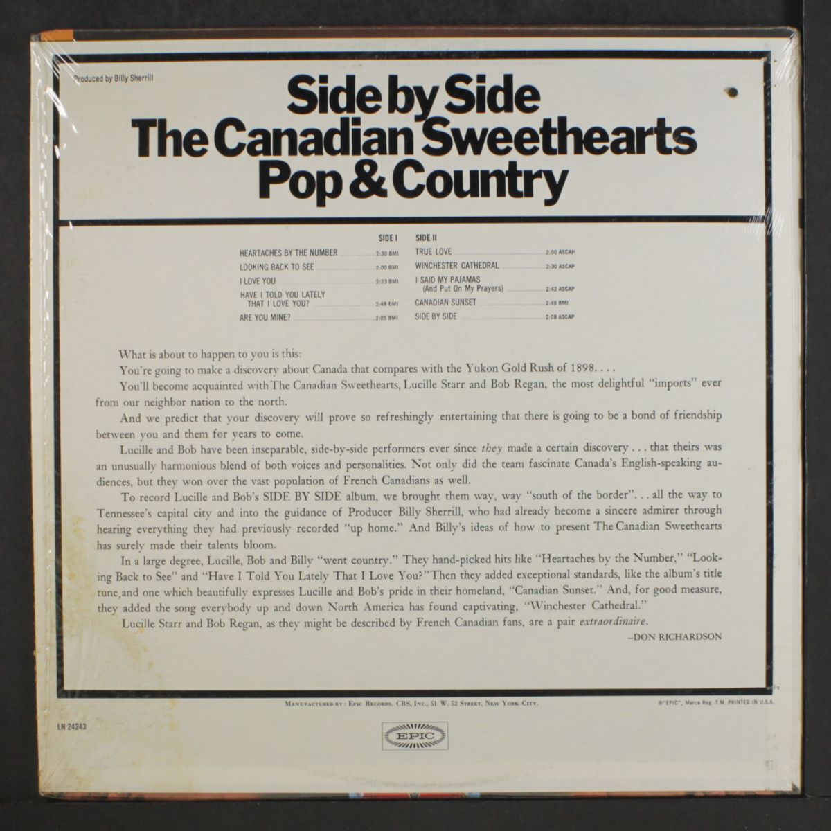 side by side / pop & country by CANADIAN SWEETHEARTS