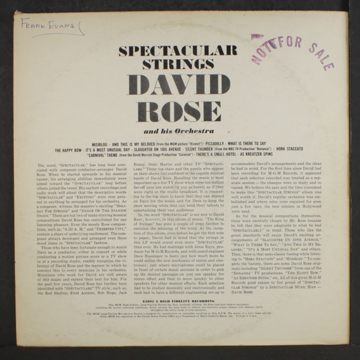 spectacular strings by DAVID ROSE