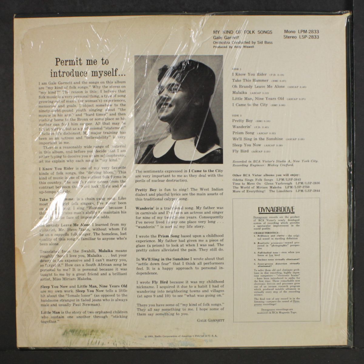 my kind of folk songs by GALE GARNETT