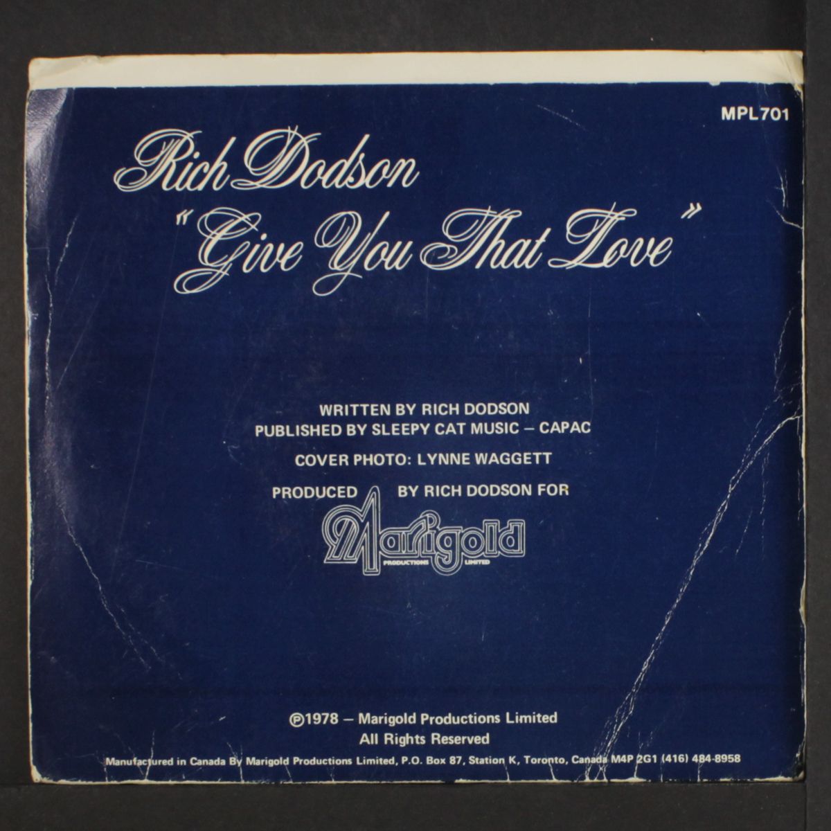 give you that love / miss lonely by RICH DODSON