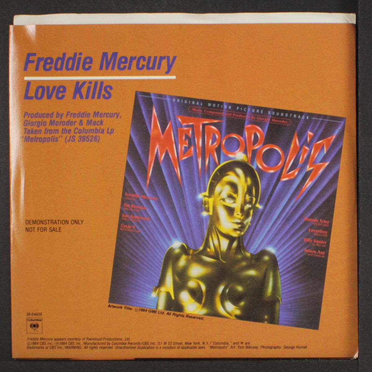 love kills / same by FREDDIE MERCURY