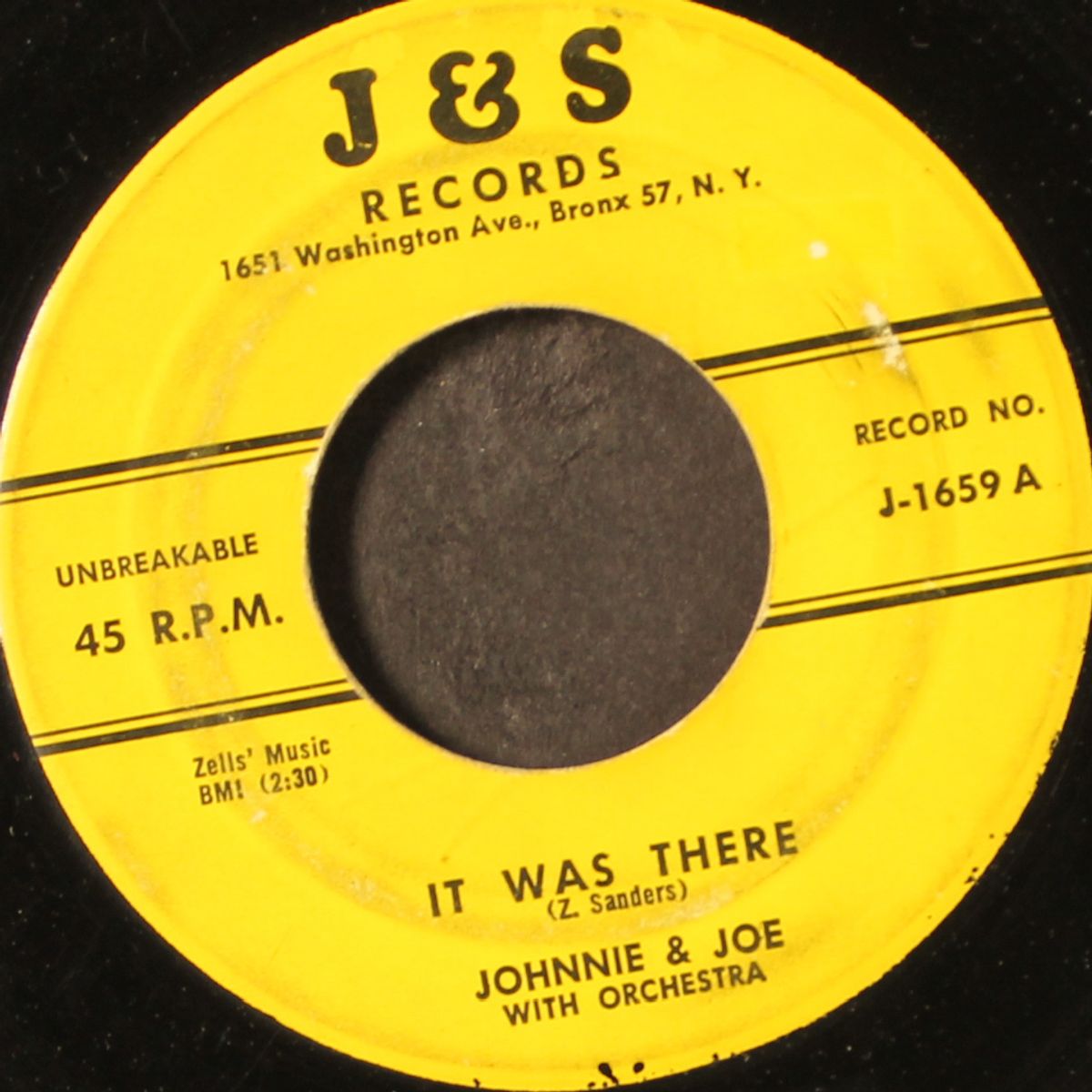 it was there / there goes my heart by JOHNNIE & JOE