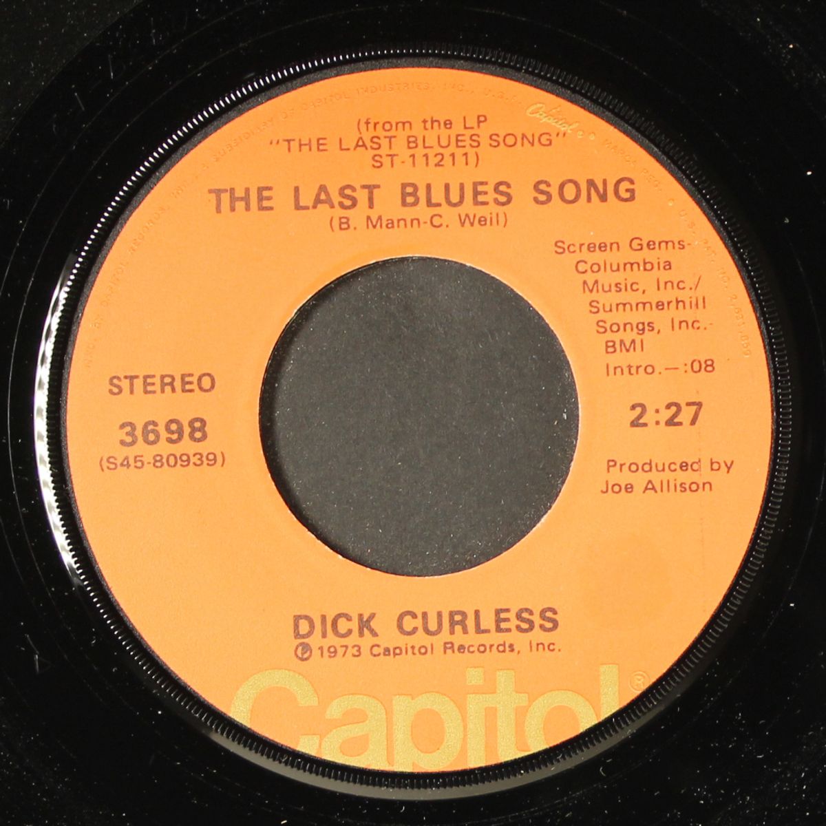the last blues song by DICK CURLESS