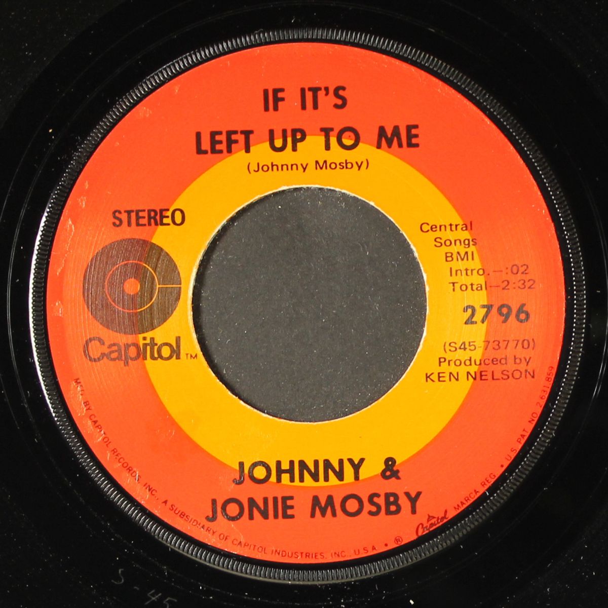 if it's left up to me by JOHNNY & JONIE MOSBY