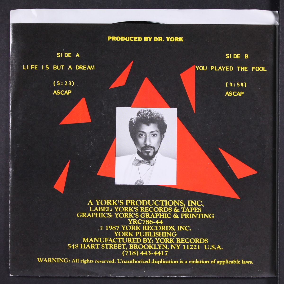 life is but a dream / you played the fool by DR. YORK