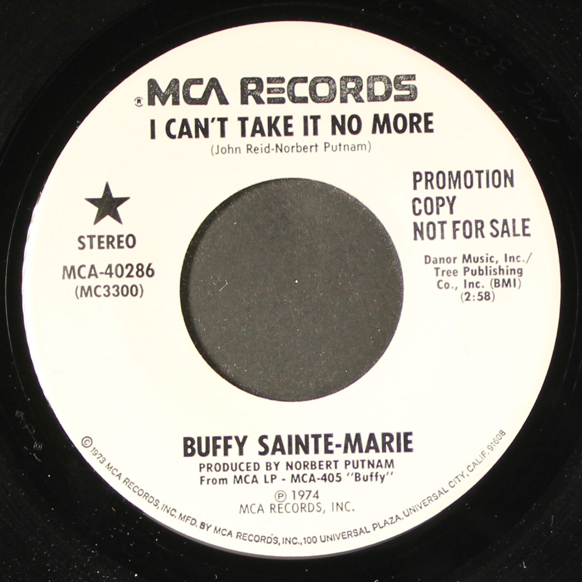star boy / i can't take it no more by BUFFY SAINTE-MARIE