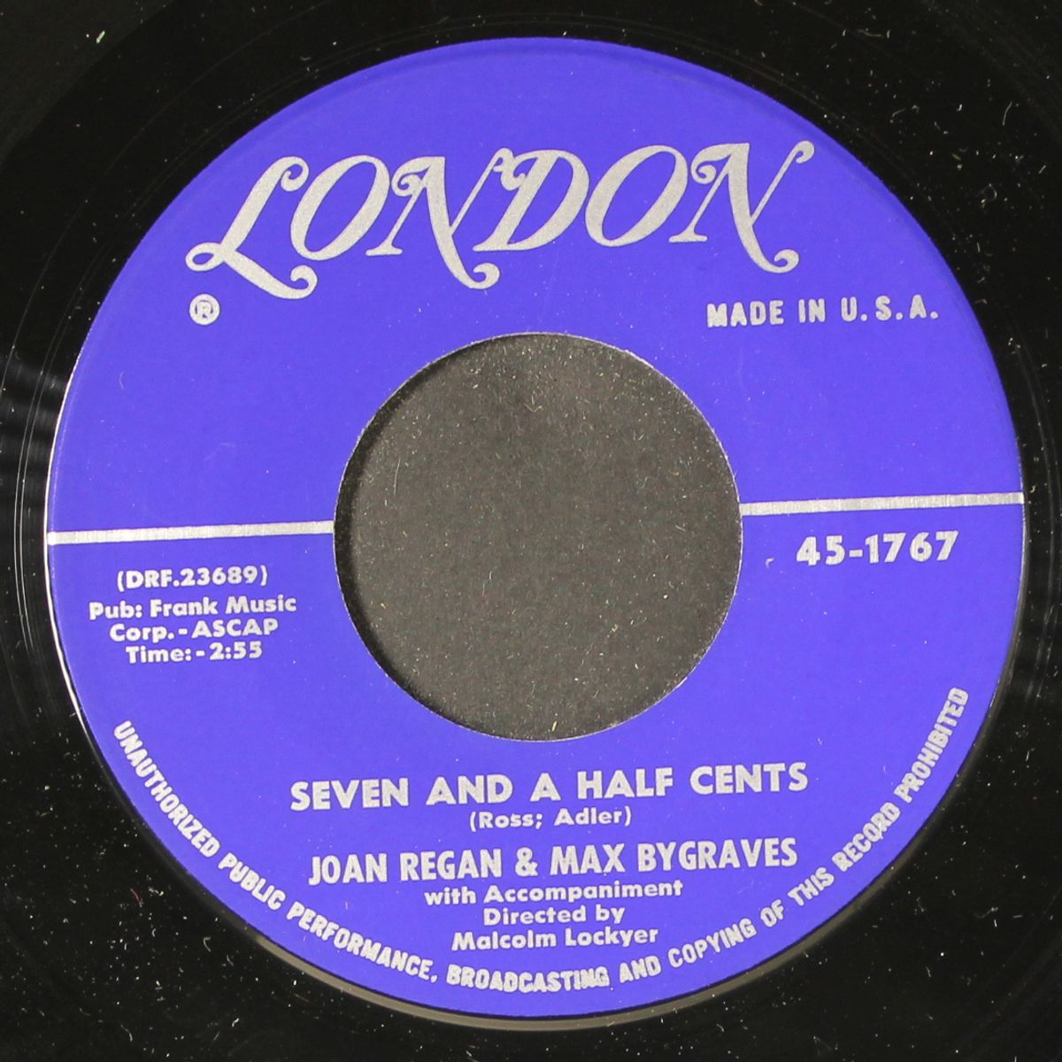 cross my ever loving heart / seven & a half cents by JOAN REGAN