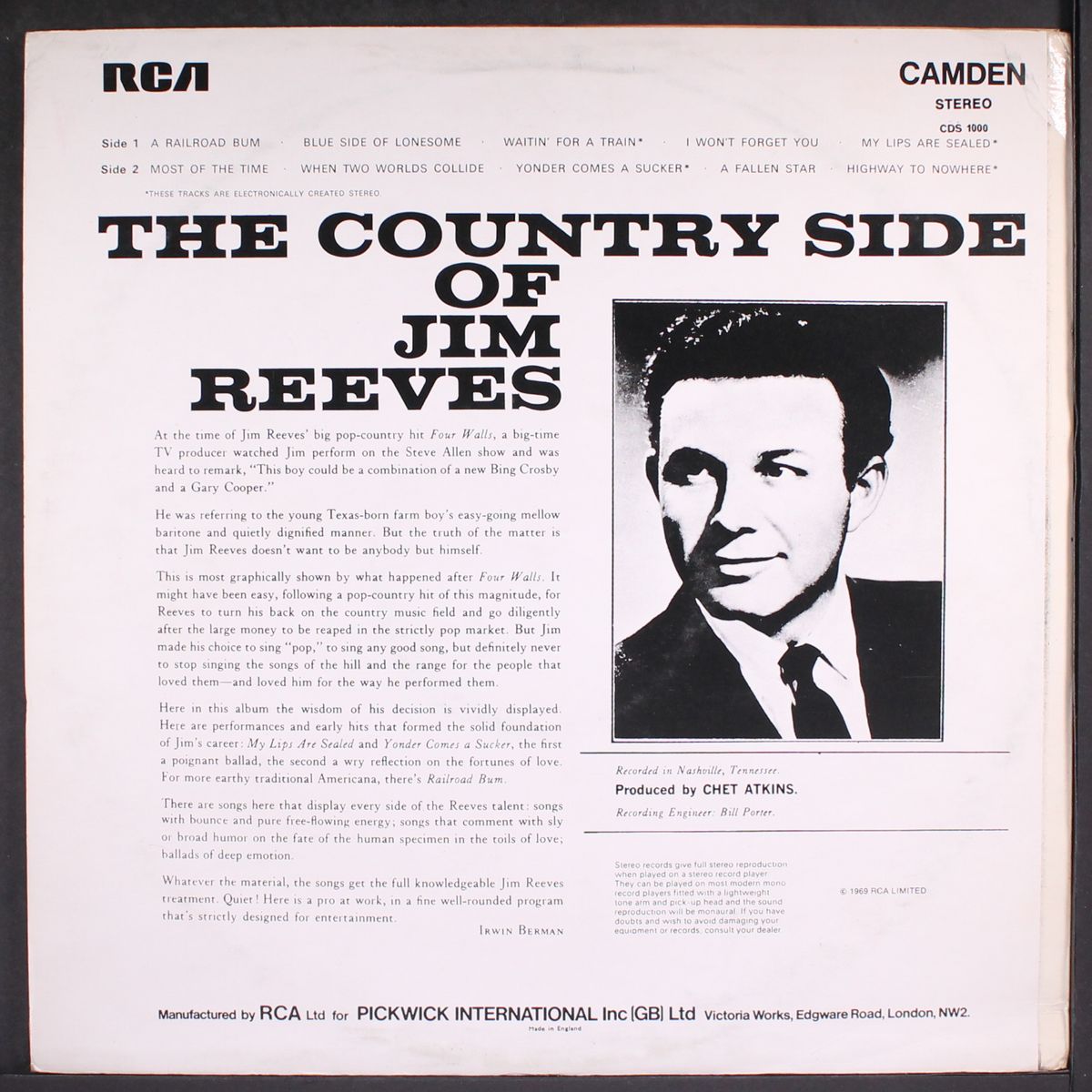 the country side of by JIM REEVES