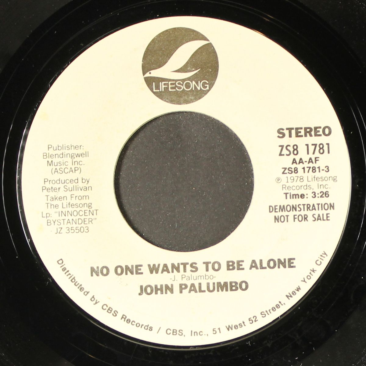 no one wants to be alone / same by JOHN PALUMBO