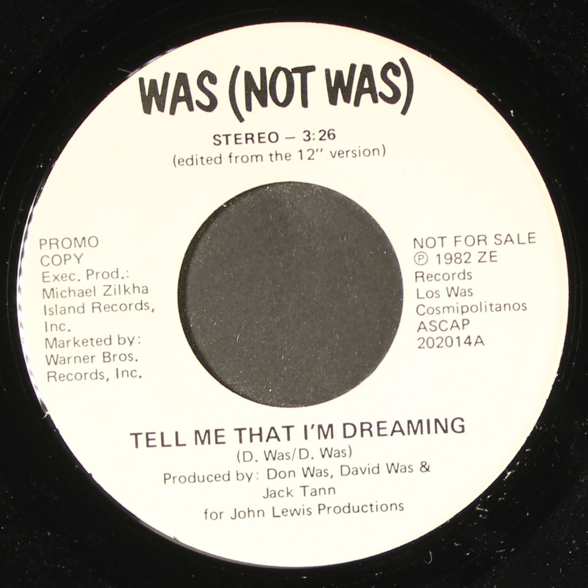 tell me that i'm dreaming / mono by WAS (NOT WAS)