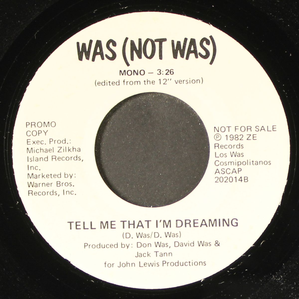 tell me that i'm dreaming / mono by WAS (NOT WAS)