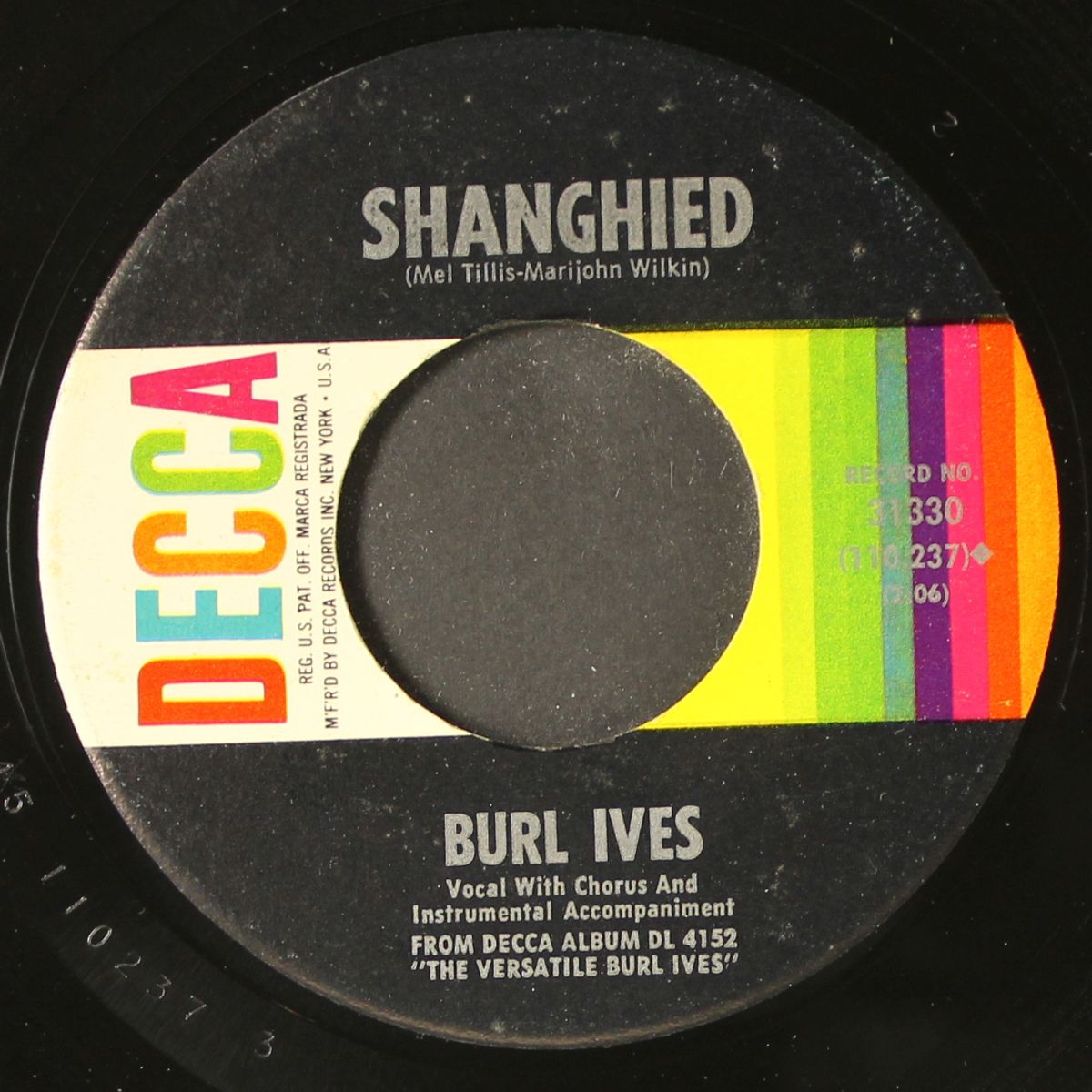 a little bitty tear / shanghied by BURL IVES