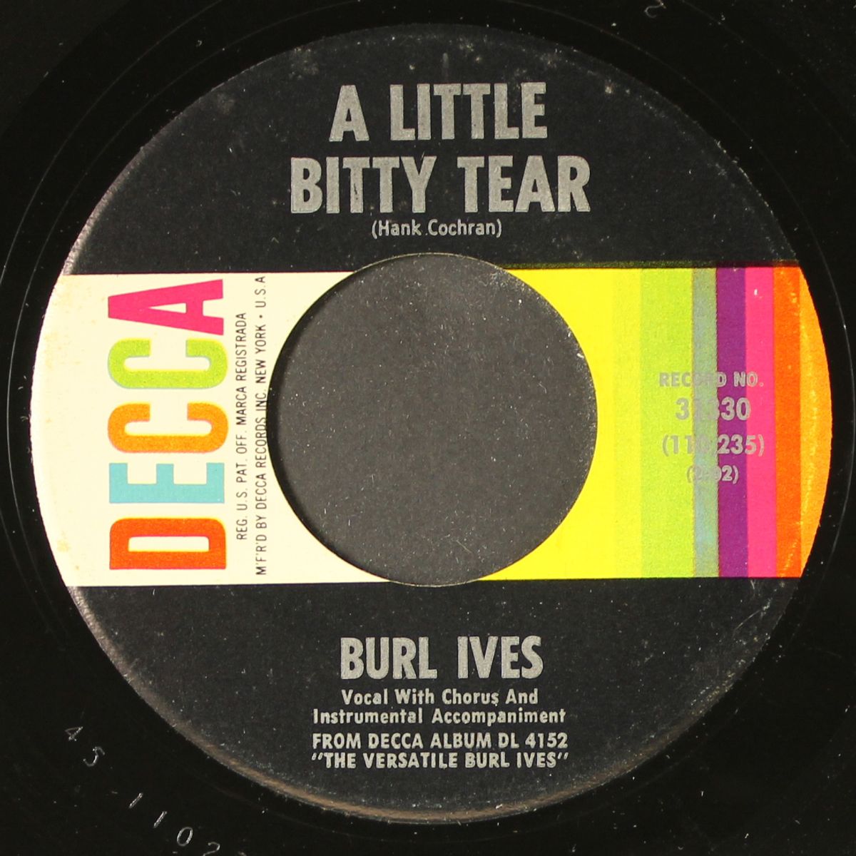 a little bitty tear / shanghied by BURL IVES