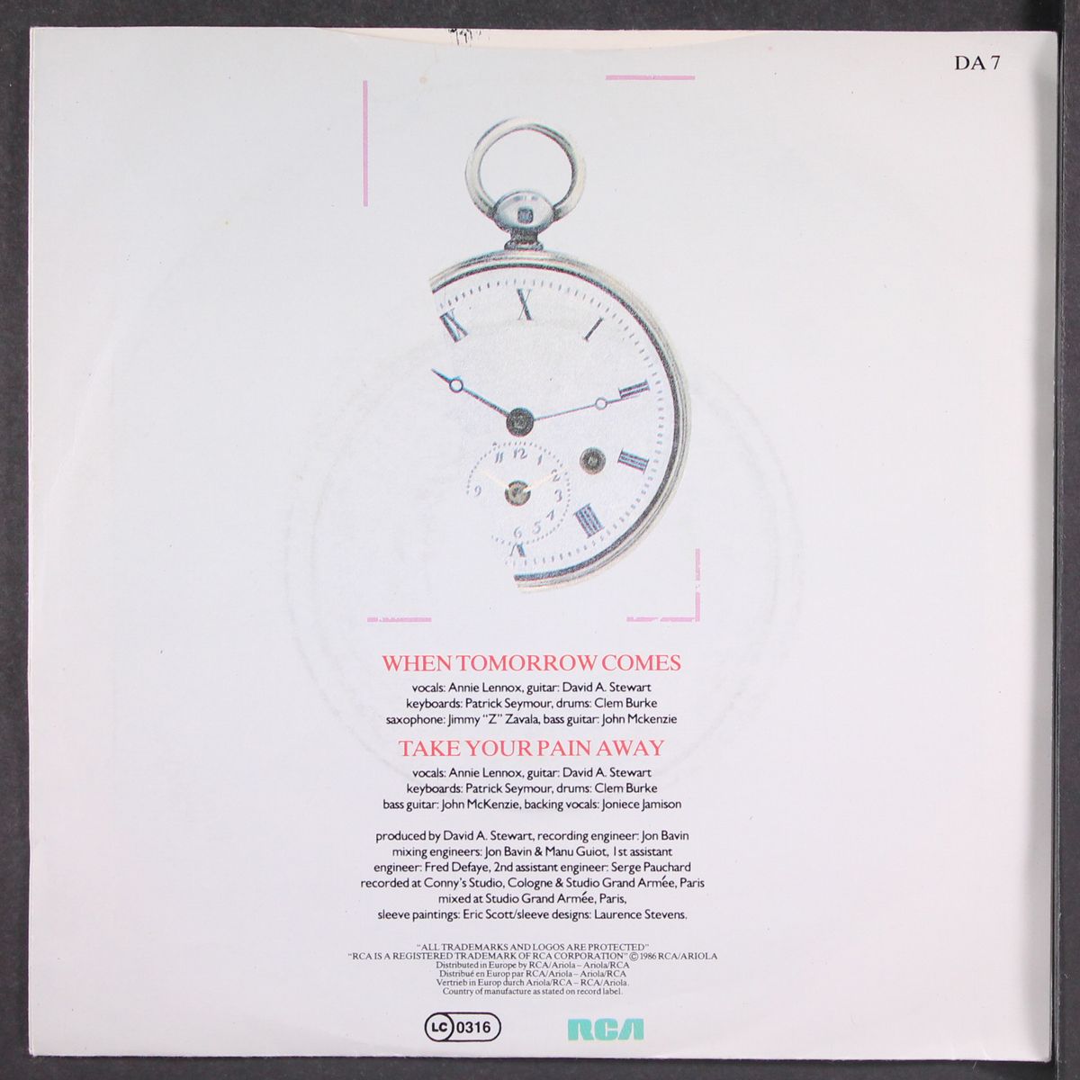 when tomorrow comes by EURYTHMICS