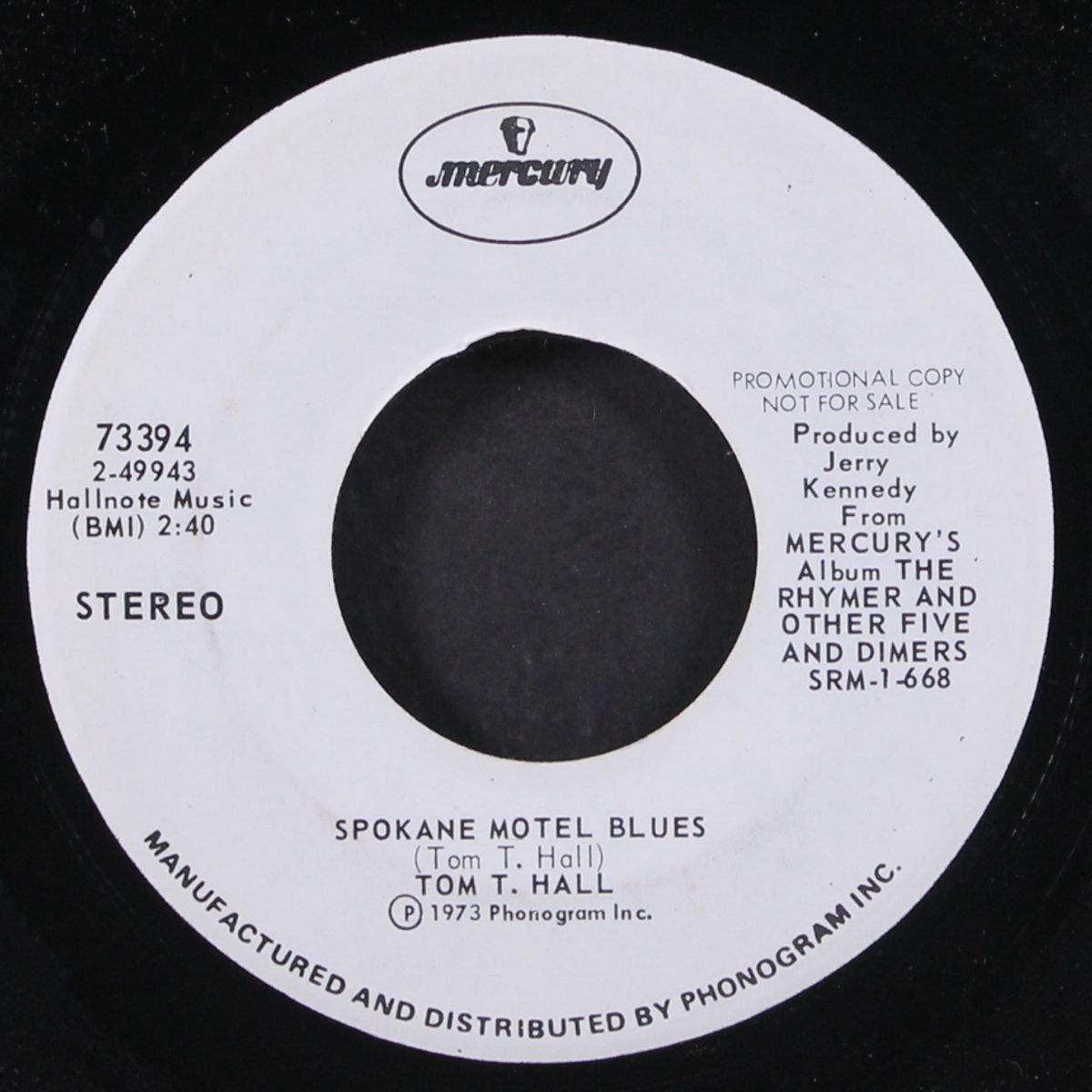 watergate blues / spokane motel blues by TOM T. HALL