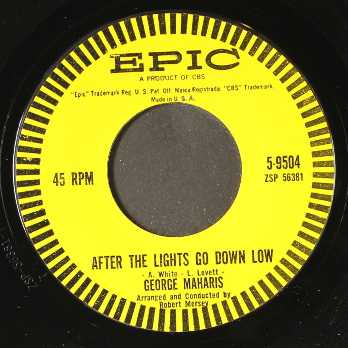 after the lights go down low / teach me tonight by GEORGE MAHARIS