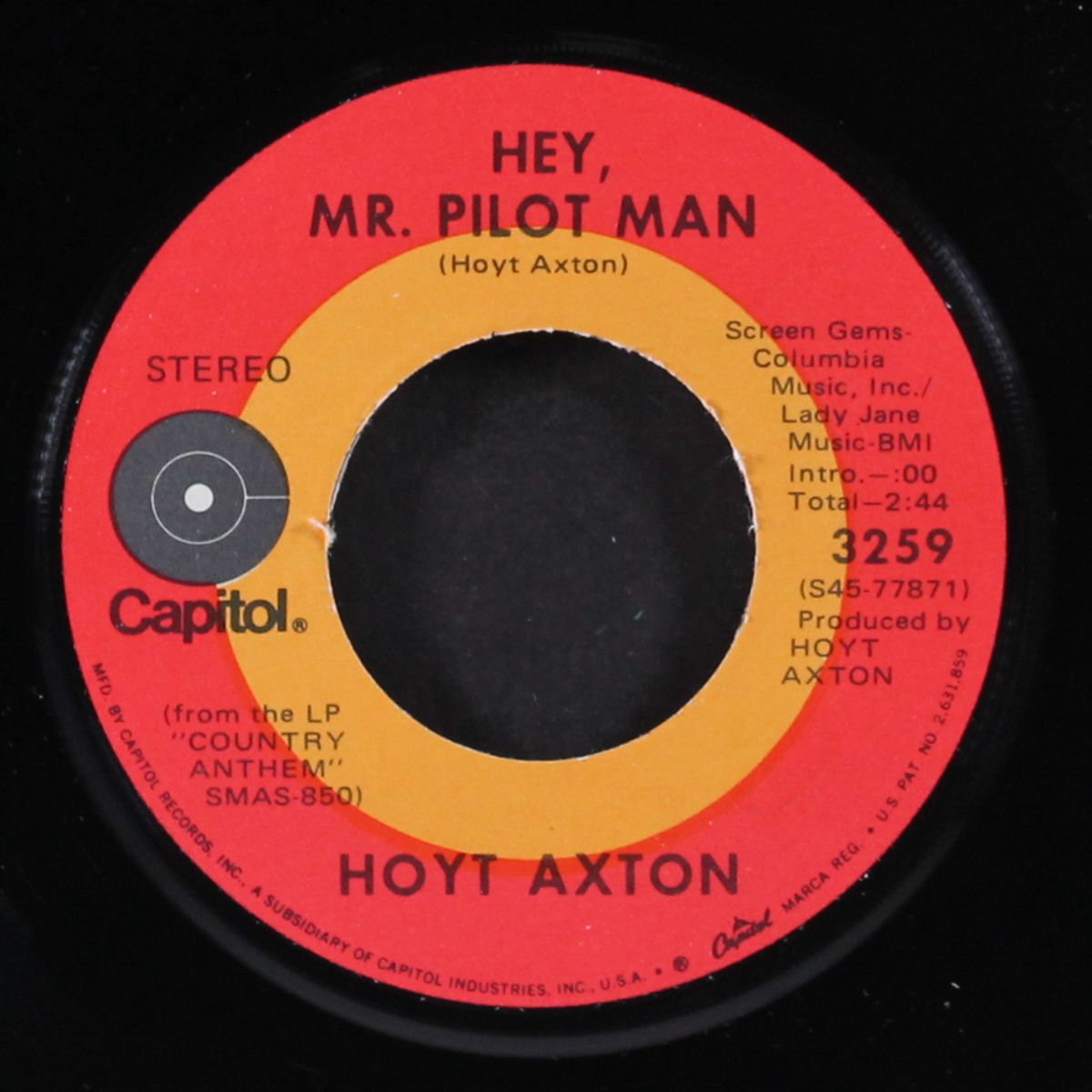 speed trap / hey mr. pilot man by HOYT AXTON