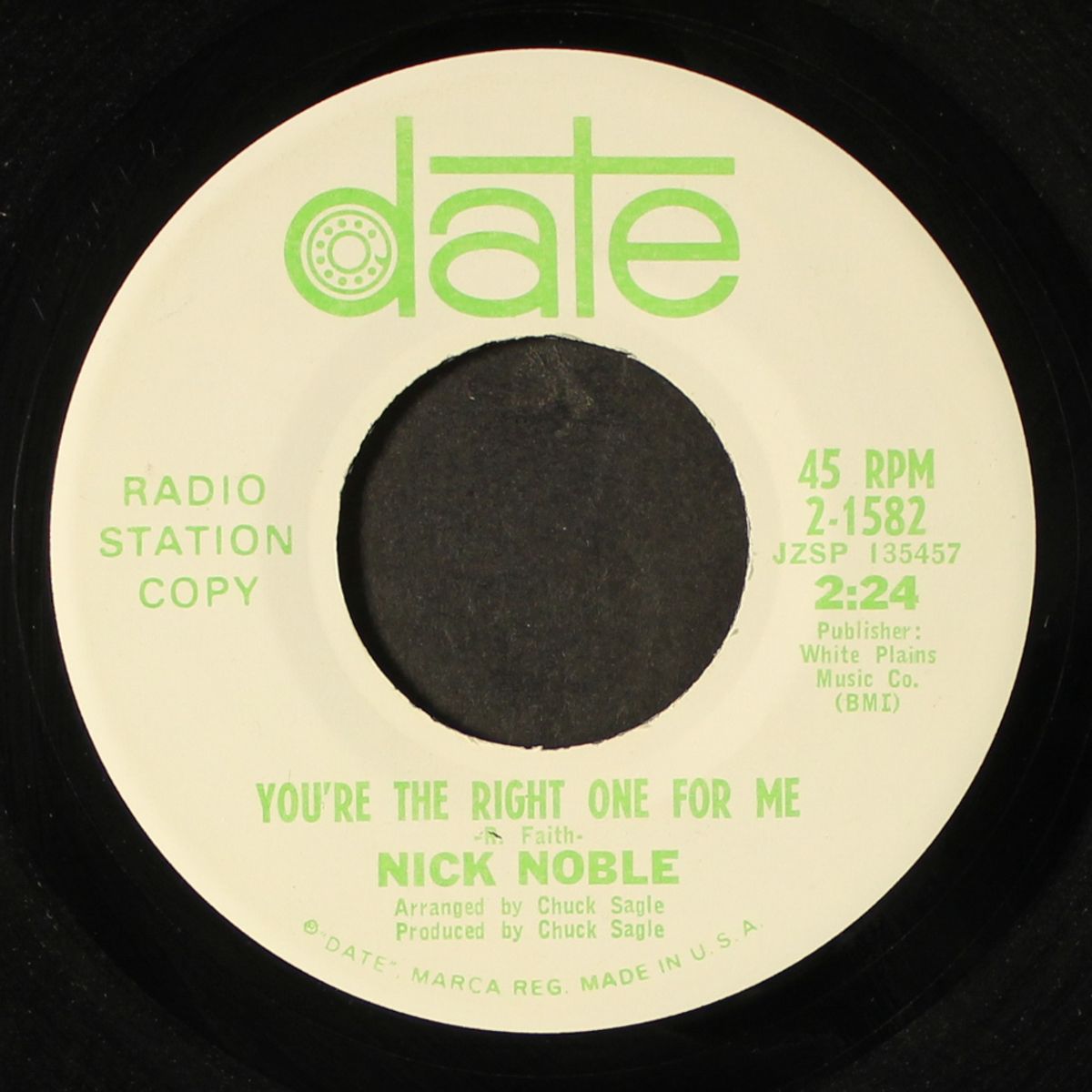 until it's time for you to go / you're the right one for me by NICK NOBLE