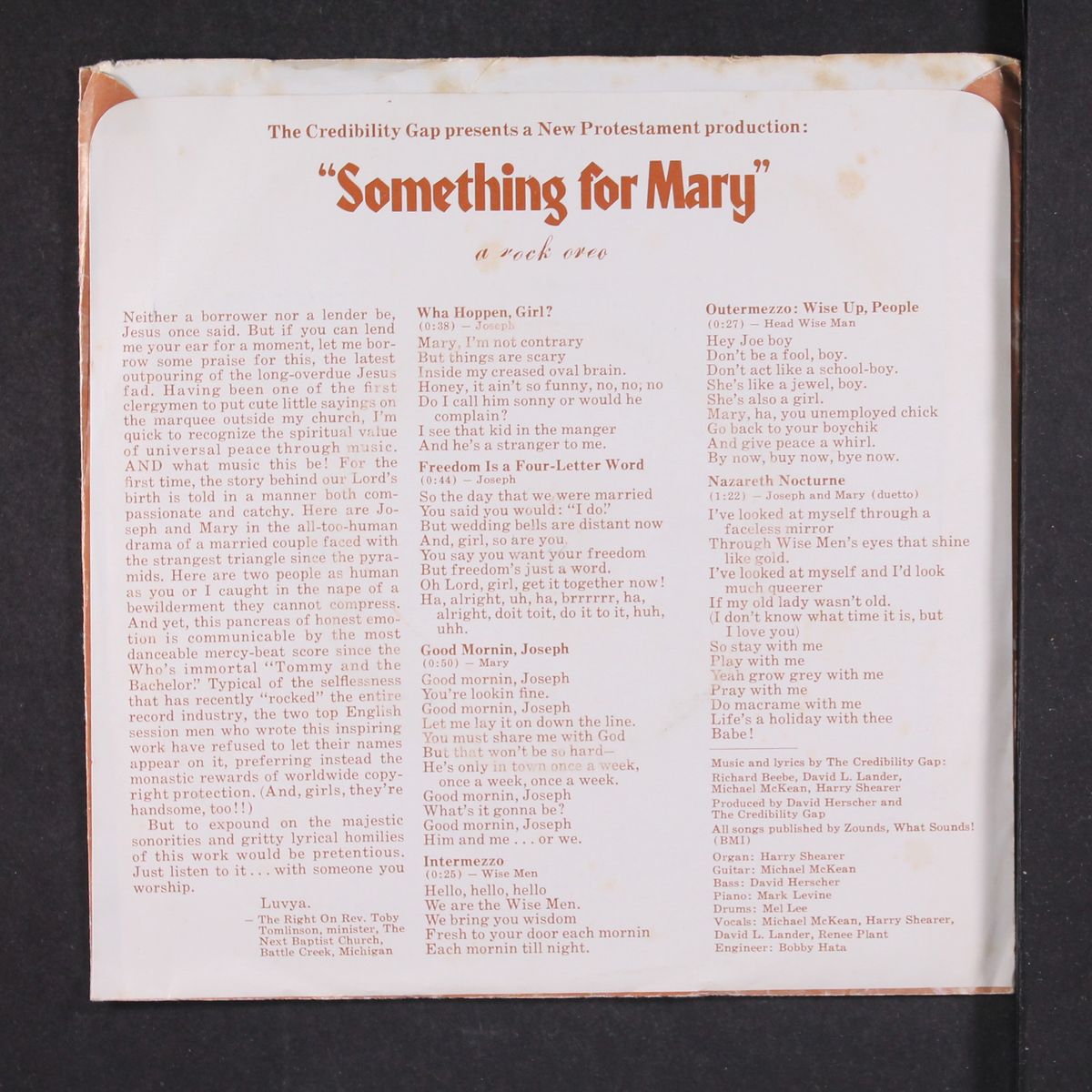 something for mary by CREDIBILITY GAP