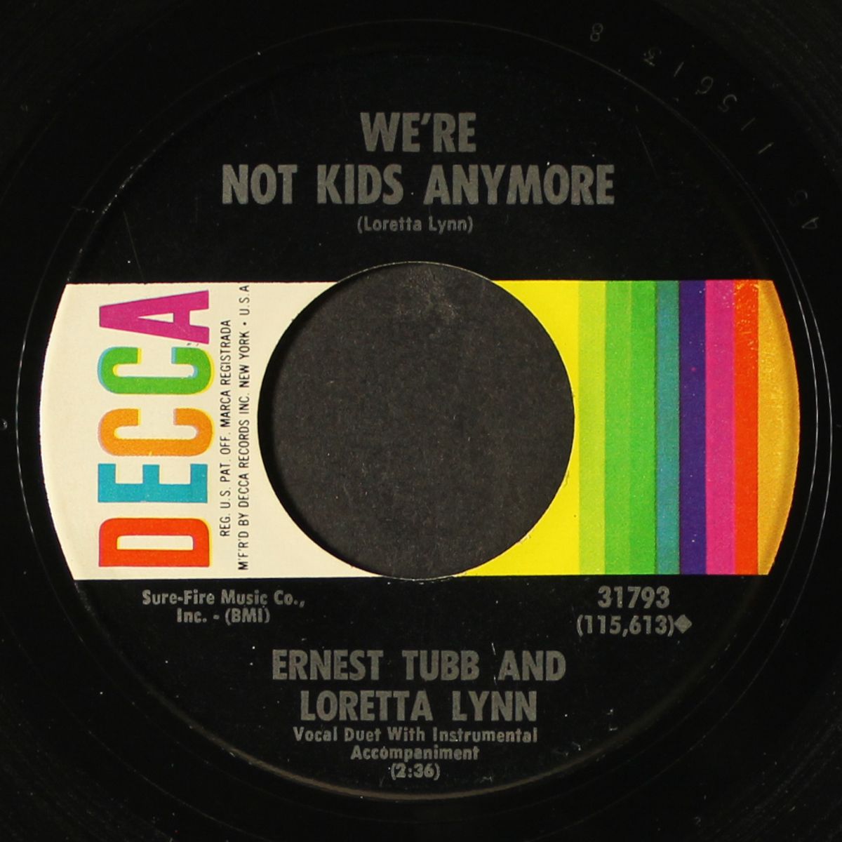 our hearts are holding hands / we're not kids anymore by ERNEST TUBB & LORETTA LYNN