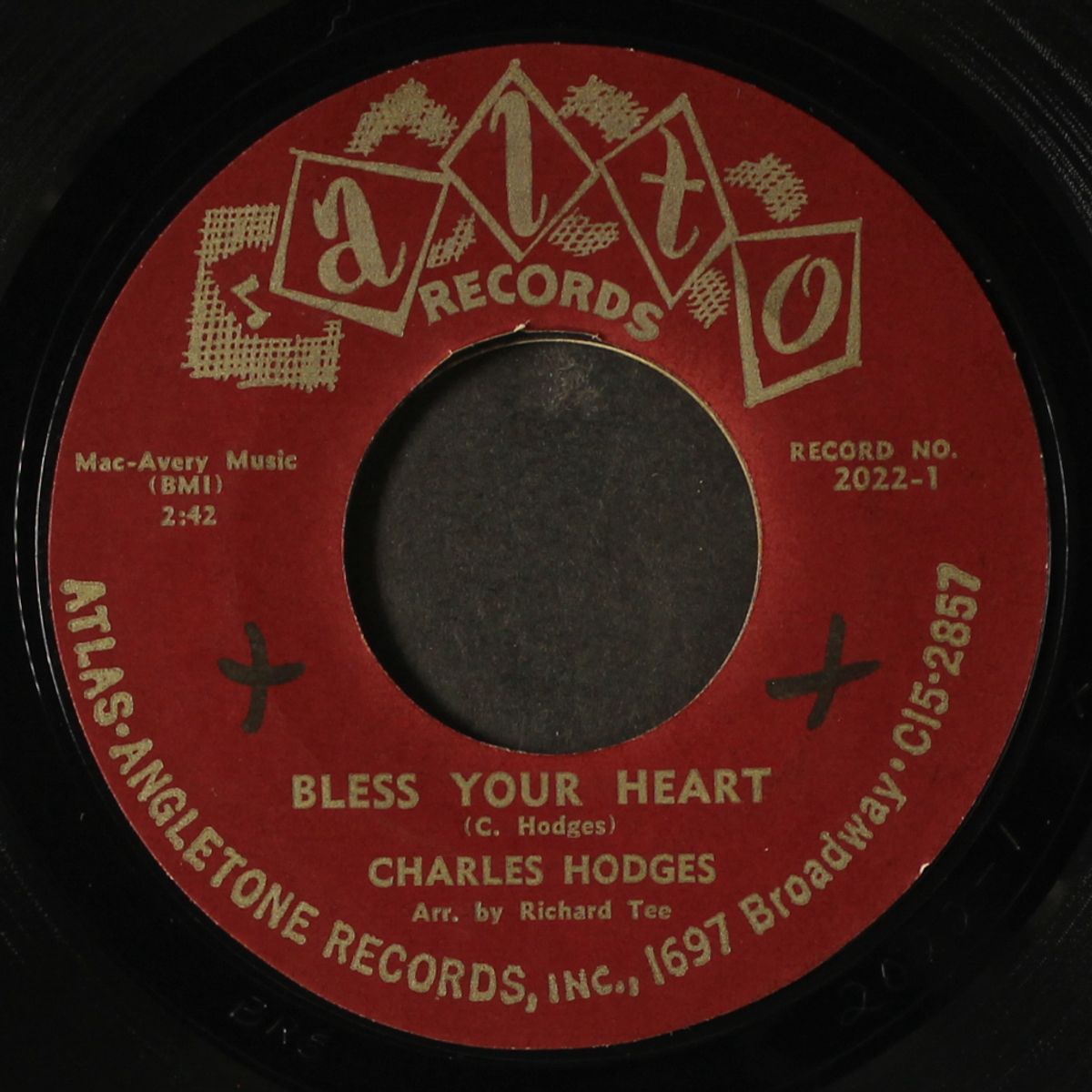 who's crying now / bless your heart by CHARLES HODGES