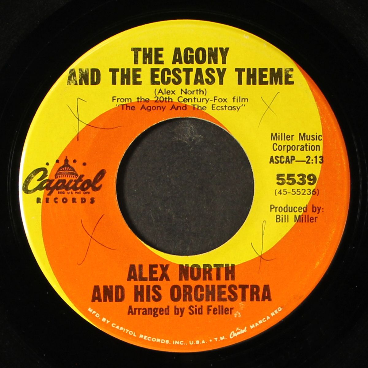 the agony and the ecstasy theme / the long hot summer by ALEX NORTH
