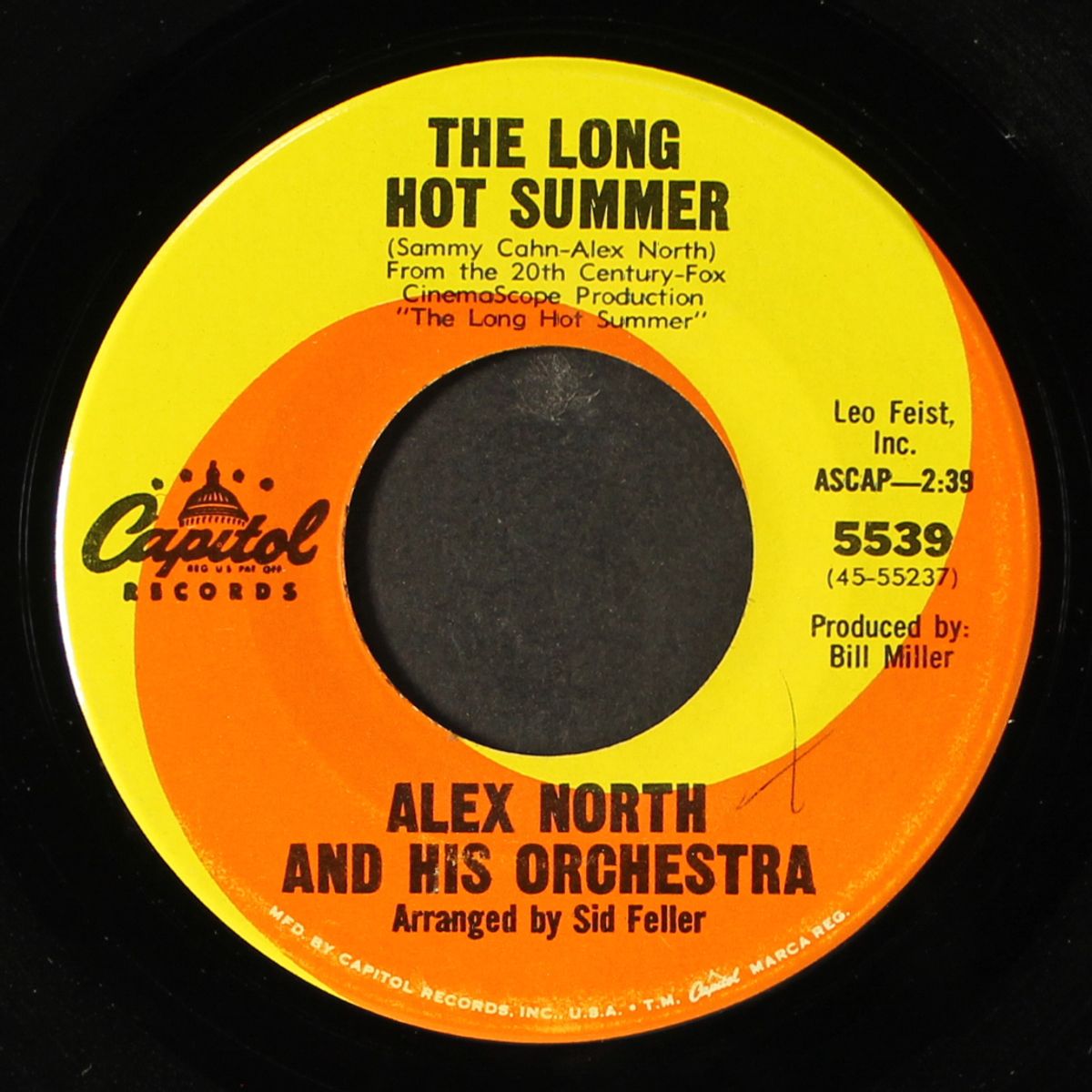 the agony and the ecstasy theme / the long hot summer by ALEX NORTH