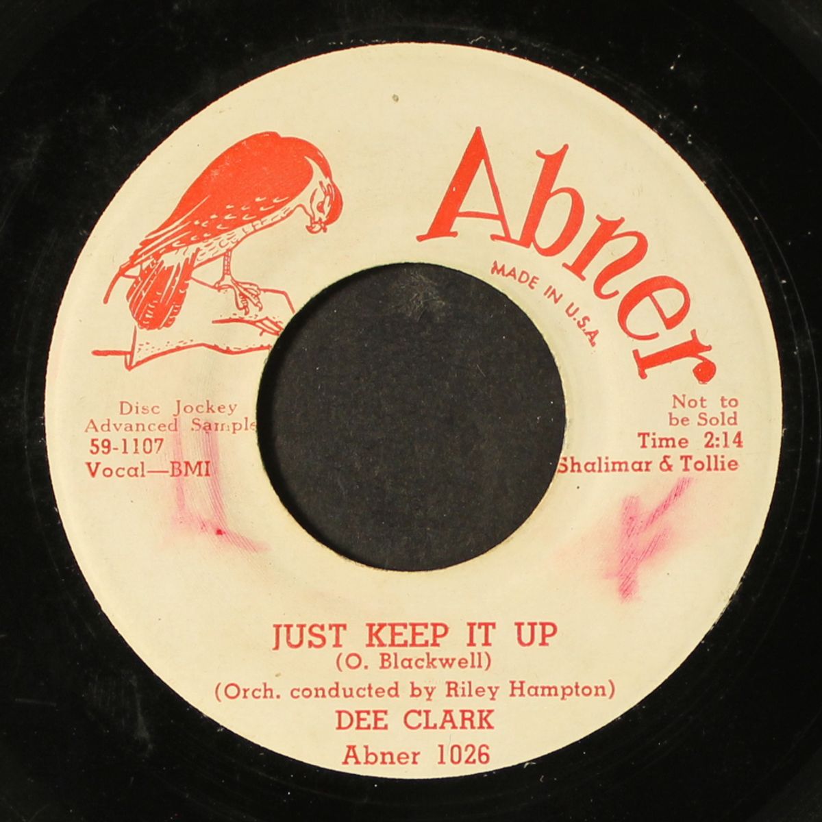 just keep it up / whispering grass by DEE CLARK