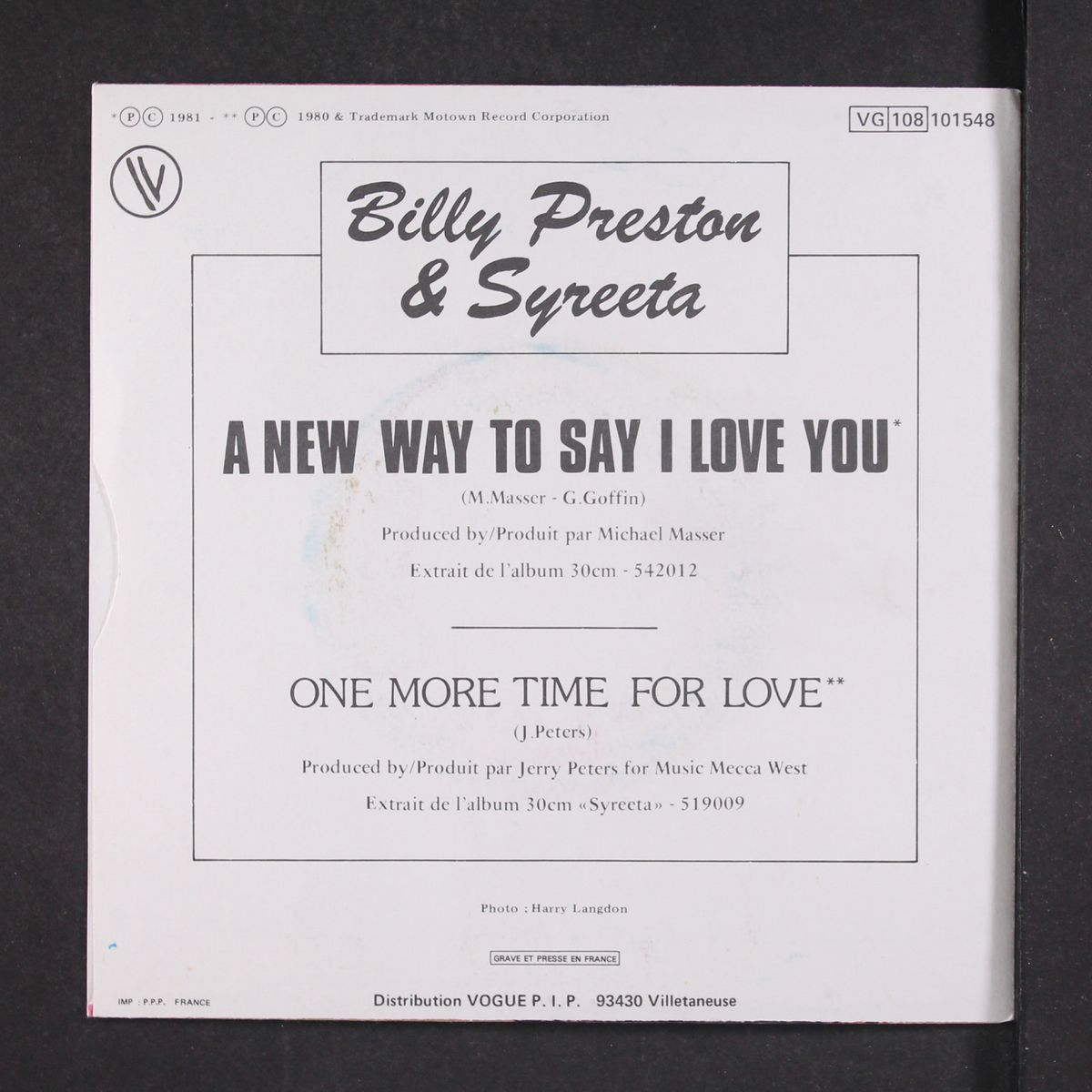 a new way to say i love you by BILLY PRESTON & SYREETA