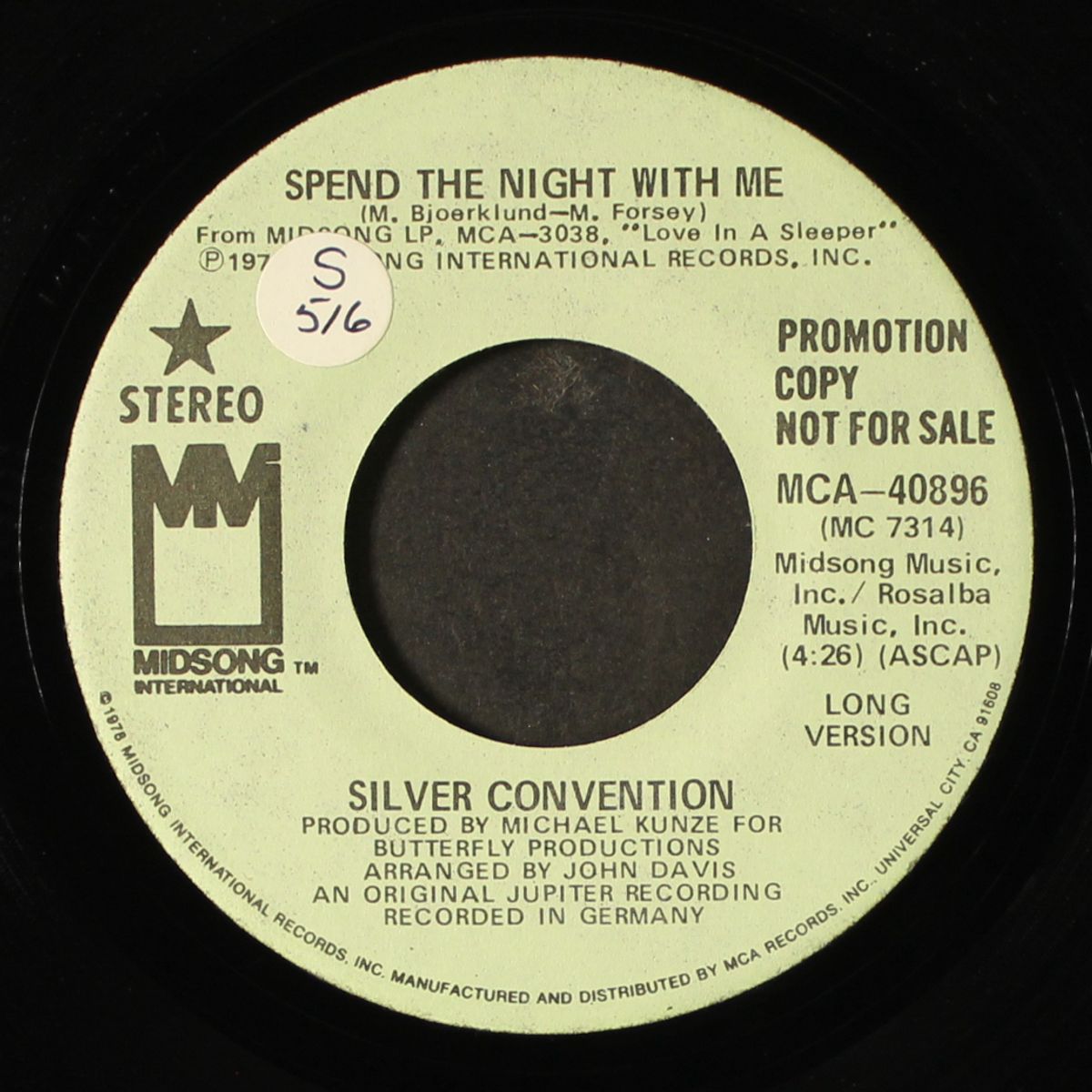 spend the night with me / short by SILVER CONVENTION