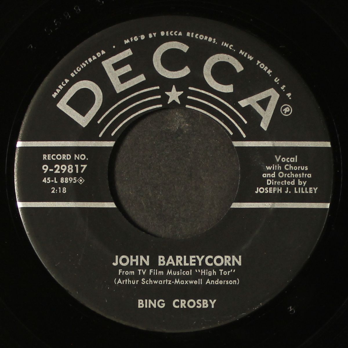 when you're in love / john barleycorn by BING CROSBY