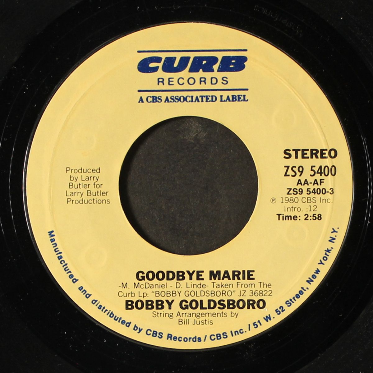 goodbye marie / love has made a woman out of you by BOBBY GOLDSBORO