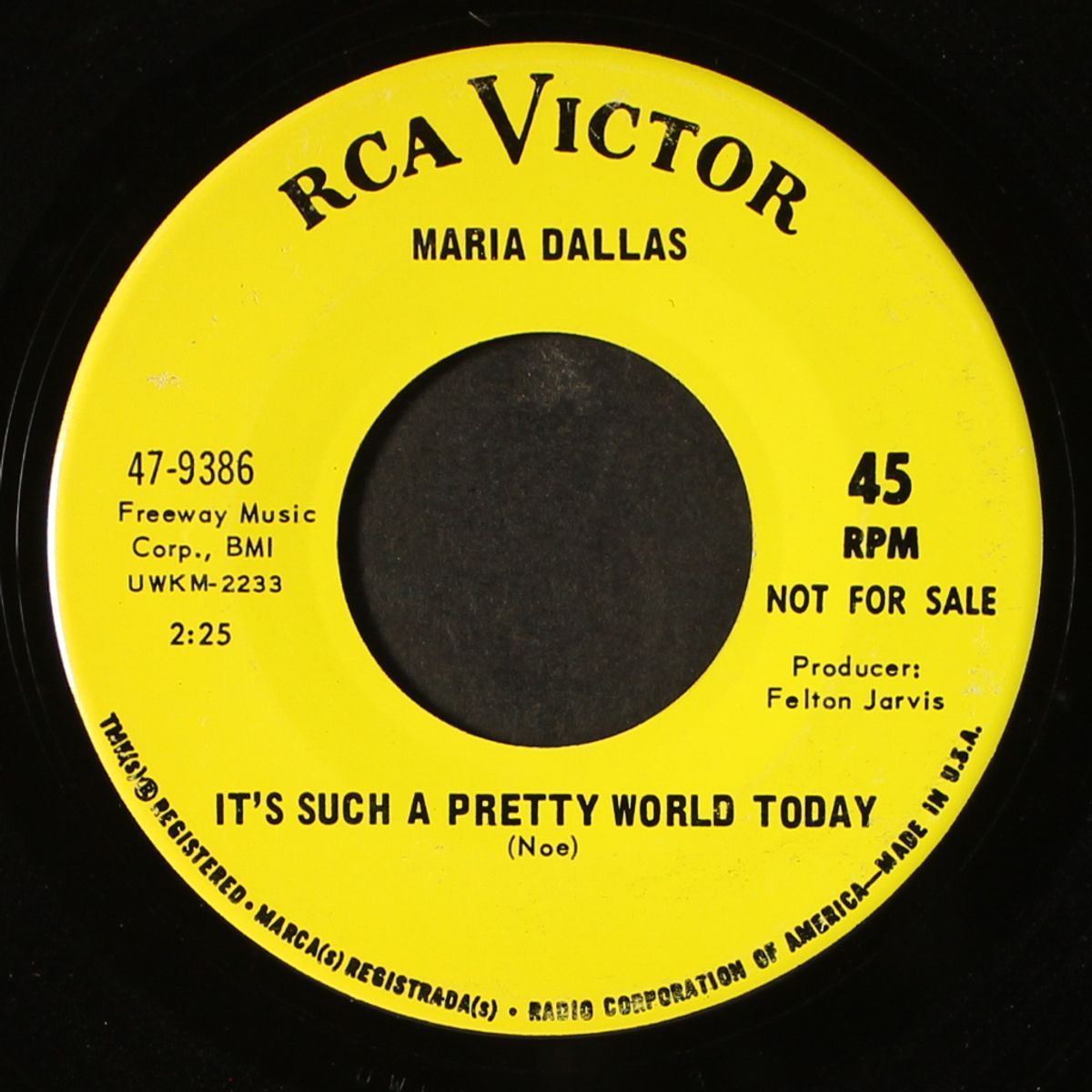 don't love me too much / it's such a pretty world today by MARIA DALLAS