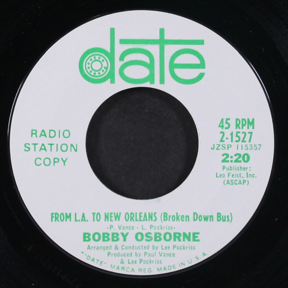 no one will cry for maria / from l.a. to new orleans by BOBBY OSBORNE