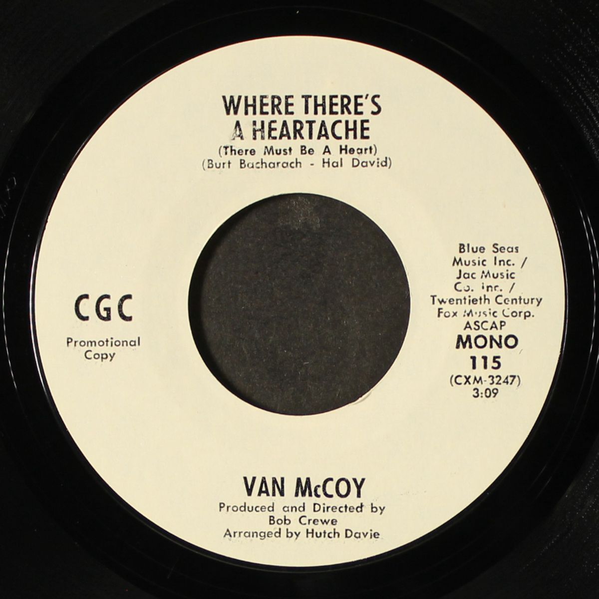 where there's a heartache / mono by VAN MCCOY