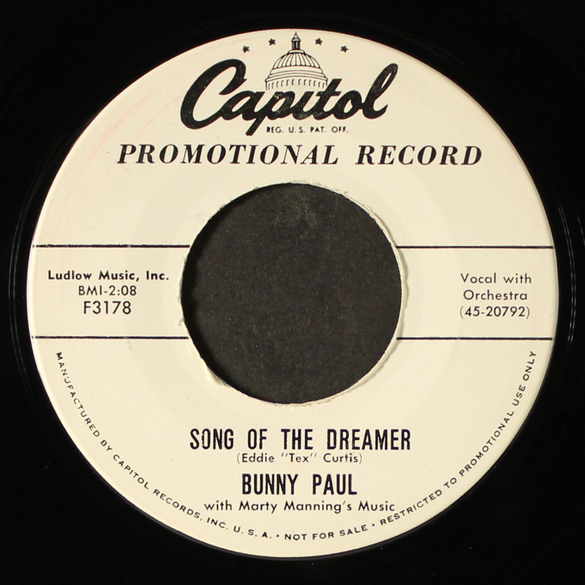 song of the dreamer / for the very first time by BUNNY PAUL
