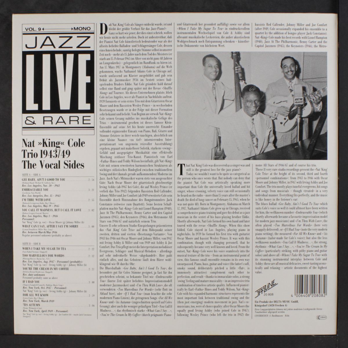 jazz live & rare by NAT KING COLE