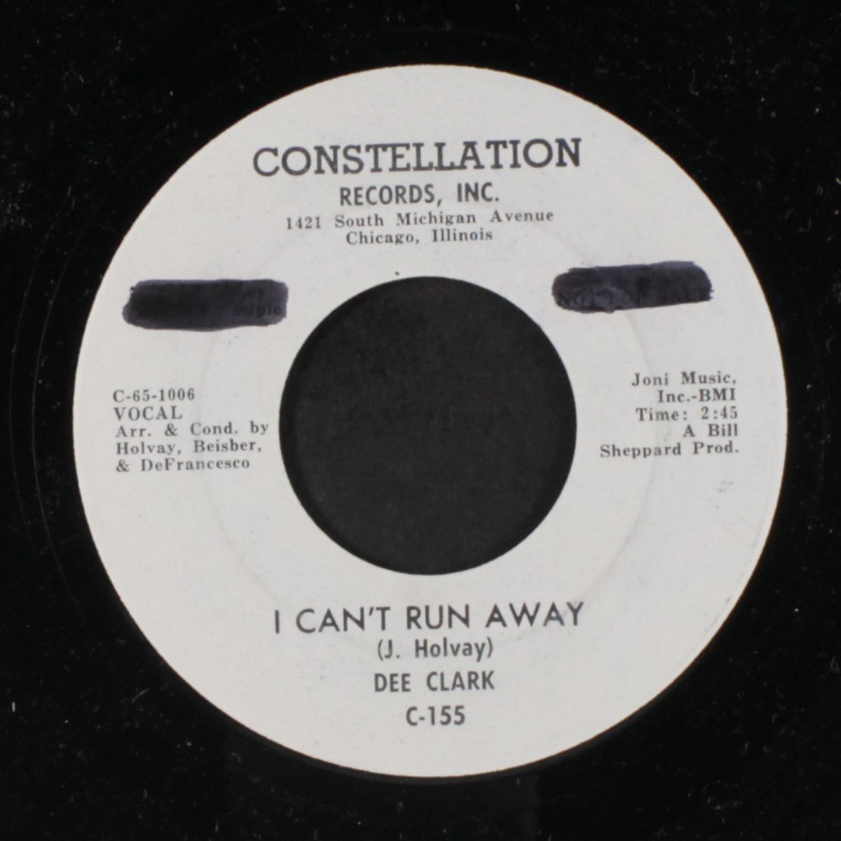 i can't run away / she's my baby by DEE CLARK