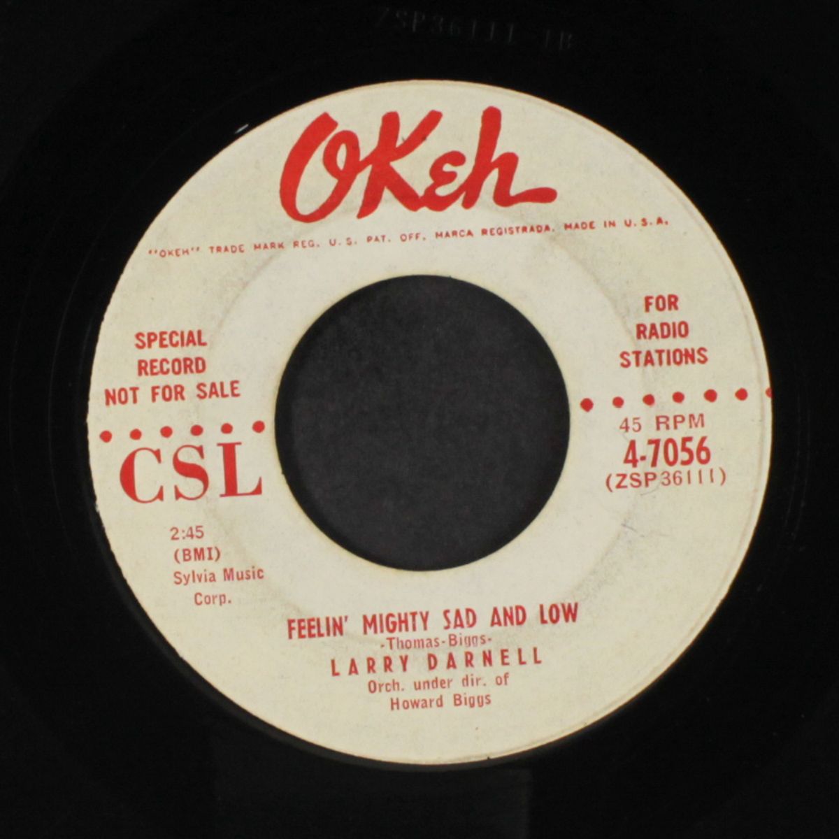 my love for you / feelin' mighty sad and low by LARRY DARNELL