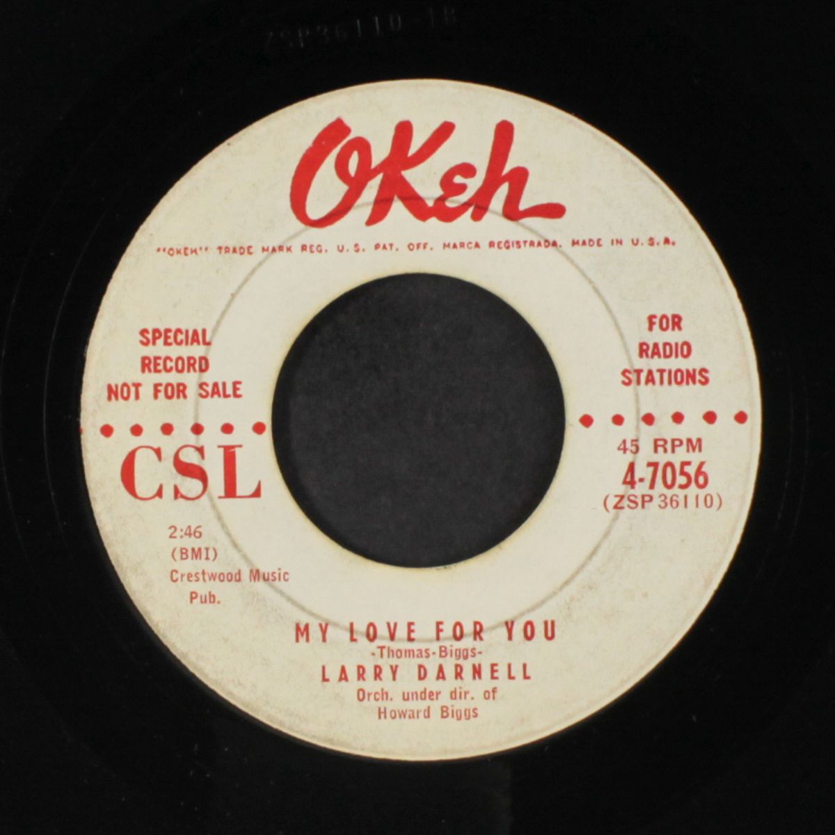 my love for you / feelin' mighty sad and low by LARRY DARNELL