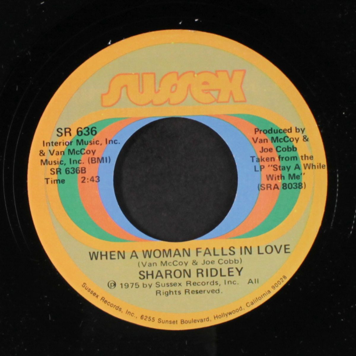 stay a while with me / when a woman falls in love by SHARON RIDLEY