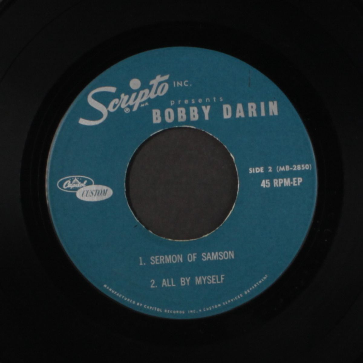 scripto presents by BOBBY DARIN
