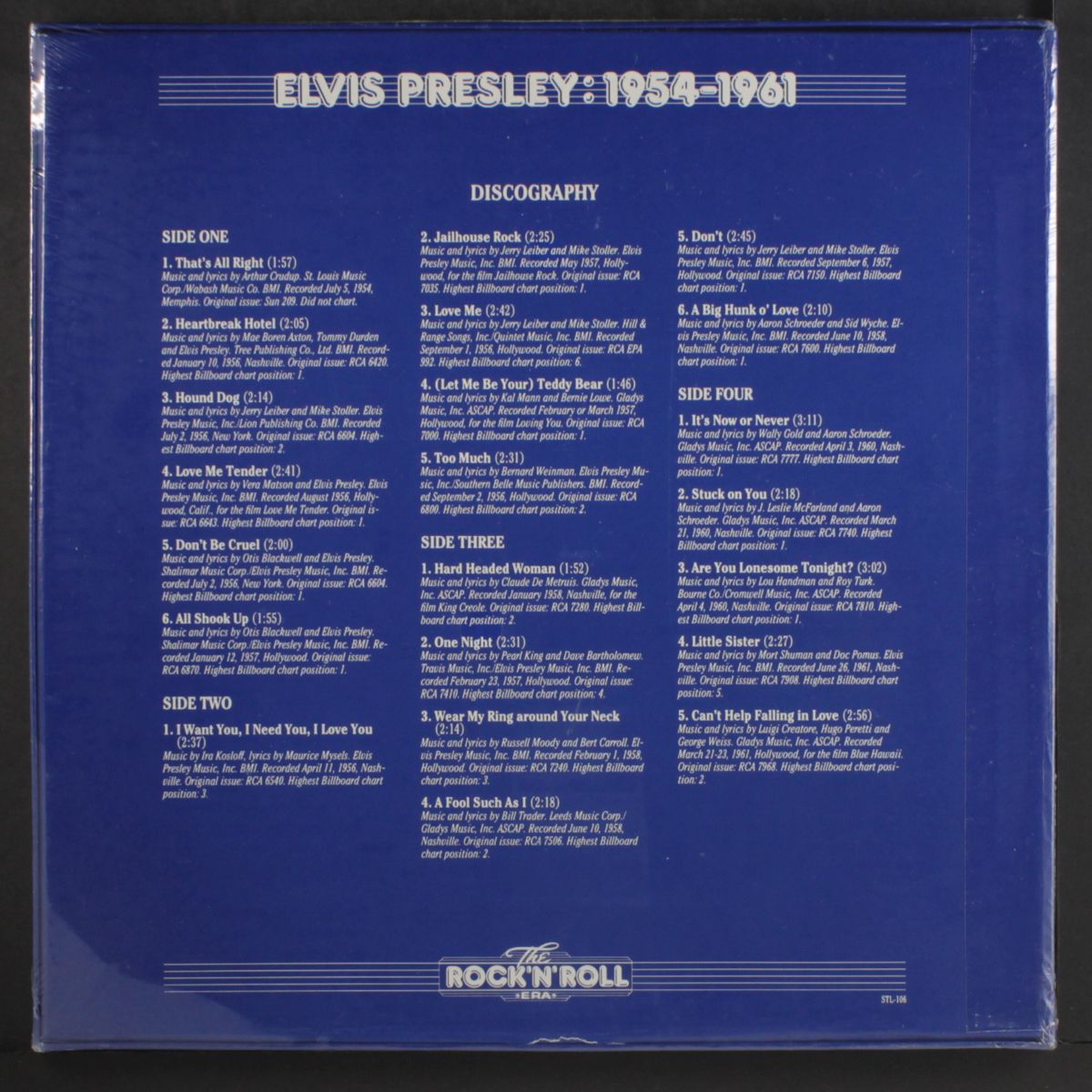 1954-1961 by ELVIS PRESLEY