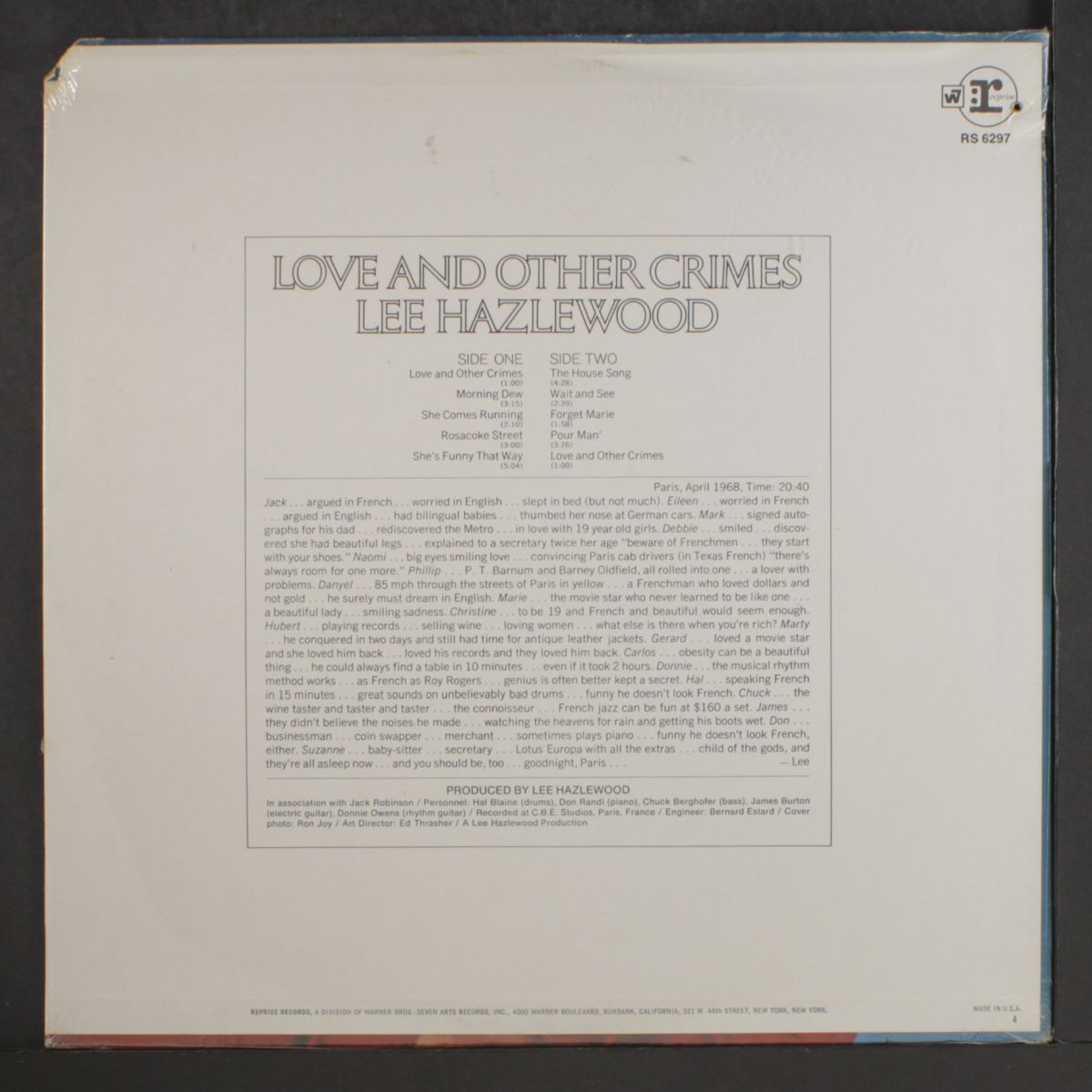 love and other crimes by LEE HAZLEWOOD
