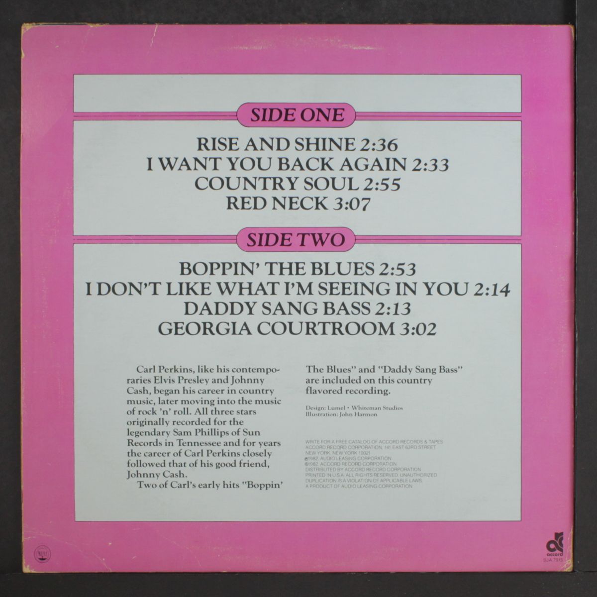 boppin' the blues by CARL PERKINS