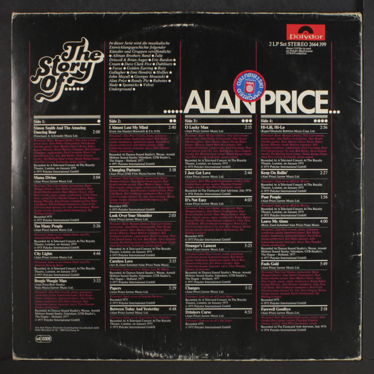 story of by ALAN PRICE